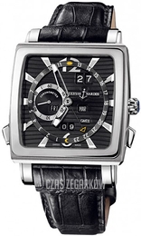 Ulysse Nardin Perpetual Calendar Quadrato Czarny/Skóra Ø42 mm 320-90-92