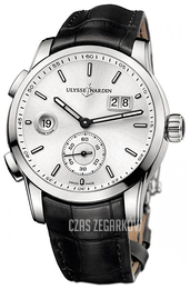 Ulysse Nardin Dual Time Srebrny/Skóra Ø42 mm 3343-126-91