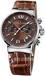 Ulysse Nardin Marine Collection Chronograph Brązowy/Skóra Ø41 mm 353-66-355