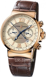 Ulysse Nardin Marine Collection Chronograph Srebrny/Skóra Ø41 mm 356-66-354