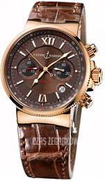 Ulysse Nardin Marine Collection Chronograph Brązowy/Skóra Ø41 mm 356-66-355