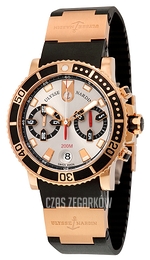 Ulysse Nardin Marine Collection Diver Chronograph Srebrny/Guma Ø42.7 mm 8006-102-3A-91