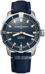 Ulysse Nardin Diver Niebieski/Skóra Ø42 mm 8163-175-93