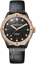 Ulysse Nardin Diver Czarny/Skóra Ø39 mm 8165-182B-BLACK