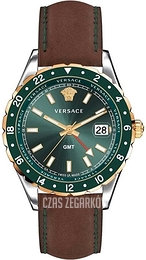 Versace Hellenyium GMT Zielony/Skóra Ø42 mm V11090017