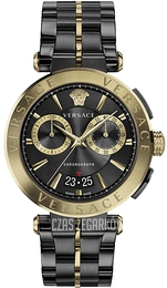 Versace Aion Czarny/Stal Ø45 mm VE1D01620