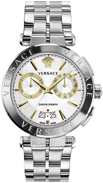 Versace Aion Srebrny/Stal Ø45 mm VE1D02323