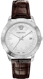 Versace Univers Srebrny/Skóra Ø43 mm VE2C00121