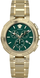 Versace V Extreme Zielony/Stal w odcieniu złota Ø46 mm VE2H00521