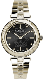 Versace Lady Czarny/Stal w odcieniu złota Ø38 mm VE2J00721