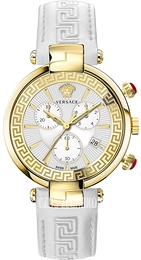 Versace Revive Srebrny/Skóra Ø41 mm VE2M00421