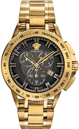 Versace Sport Tech Czarny/Stal w odcieniu złota Ø45 mm VE3E00821