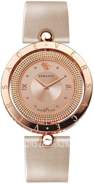 Versace Eon Różowe złoto/Skóra Ø33.5 mm VE7901323