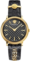 Versace Czarny/Skóra Ø38 mm VE8101019