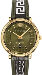 Versace V Circle Szary/Skóra Ø43 mm VEBQ01519