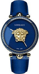 Versace Palazzo Niebieski/Skóra Ø39 mm VECO02122