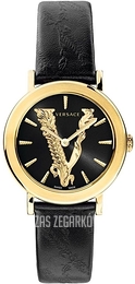 Versace Virtus Czarny/Skóra Ø36 mm VEHC00119
