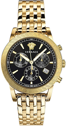 Versace Sport Tech Czarny/Stal w odcieniu złota Ø40 mm VELT00419