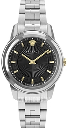 Versace Greca Czarny/Stal Ø38 mm VEPX01121