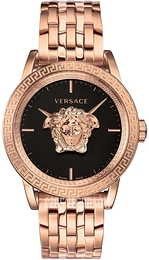 Versace Palazzo Empire Czarny/Stal w kolorze różowego złota Ø43 mm VERD00718