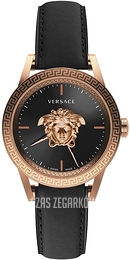 Versace Palazzo Czarny/Skóra Ø43 mm VERD01420