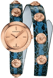 Versace Medusa Stud Icon Zloty/Skóra Ø35 mm VERF00418