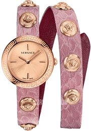 Versace Medusa Stud Icon Zloty/Skóra Ø35 mm VERF00518