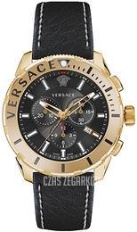 Versace Casual Chrono Czarny/Skóra Ø48 mm VERG00318