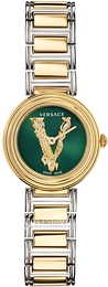 Versace V Virtus Zielony/Stal Ø28 mm VET300821