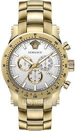 Versace Sporty Chrono Czarny/Stal w odcieniu złota Ø45 mm VEV800619