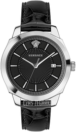 Versace Icon Classic Czarny/Skóra Ø43 mm VEV900119