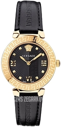 Versace Greca Icon Czarny/Skóra Ø36 mm VEZ600221
