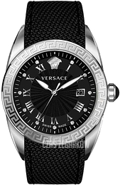 Versace V Sport II Czarny/Skóra Ø42 mm VFE030013