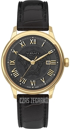 Versace Business Czarny/Skóra Ø43 mm VQS020015