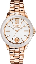 Versus by Versace Abbey Road Biały/Stal w kolorze różowego złota Ø39 mm SCC070016