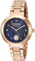 Versus by Versace Niebieski/Stal w kolorze różowego złota Ø37 mm VSP370717