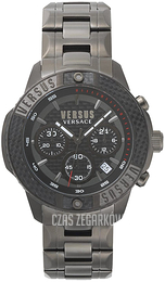 Versus by Versace Czarny/Stal Ø44 mm VSP380517