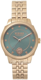 Versus by Versace Chelsea Zielony/Stal w kolorze różowego złota Ø34 mm VSP510718