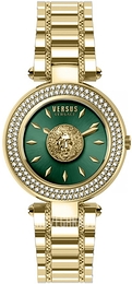 Versus by Versace Bricklane Zielony/Stal w odcieniu złota Ø36 mm VSP642518
