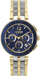 Versus by Versace Logo Gent Niebieski/Stal Ø45 mm VSP762518