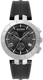 Versus by Versace Logo Gent Czarny/Skóra Ø45 mm VSP762818