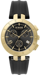 Versus by Versace Logo Gent Czarny/Skóra Ø45 mm VSP762918
