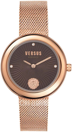 Versus by Versace Lea Brązowy/Stal w kolorze różowego złota Ø35 mm VSPEN0619