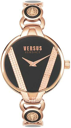 Versus by Versace Saint Germain Czarny/Stal w kolorze różowego złota Ø36 mm VSPER0519