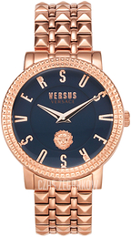 Versus by Versace Pigalle Niebieski/Stal w kolorze różowego złota Ø38 mm VSPEU0619