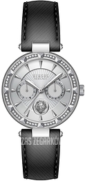 Versus by Versace Sertie N Crystal Srebrny/Skóra Ø36 mm VSPOS3221
