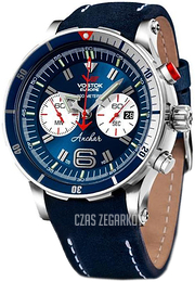 Vostok Europe Anchar Niebieski/Skóra Ø48.7 mm 6S21-510A583Le