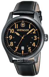 Wenger Terragraph Czarny/Skóra Ø43 mm 01.0541.105