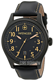 Wenger Terragraph Czarny/Skóra Ø43 mm 0541.105