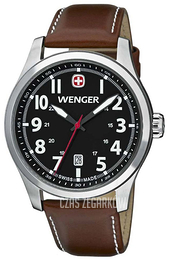 Wenger Terragraph Czarny/Skóra Ø43 mm 541.102